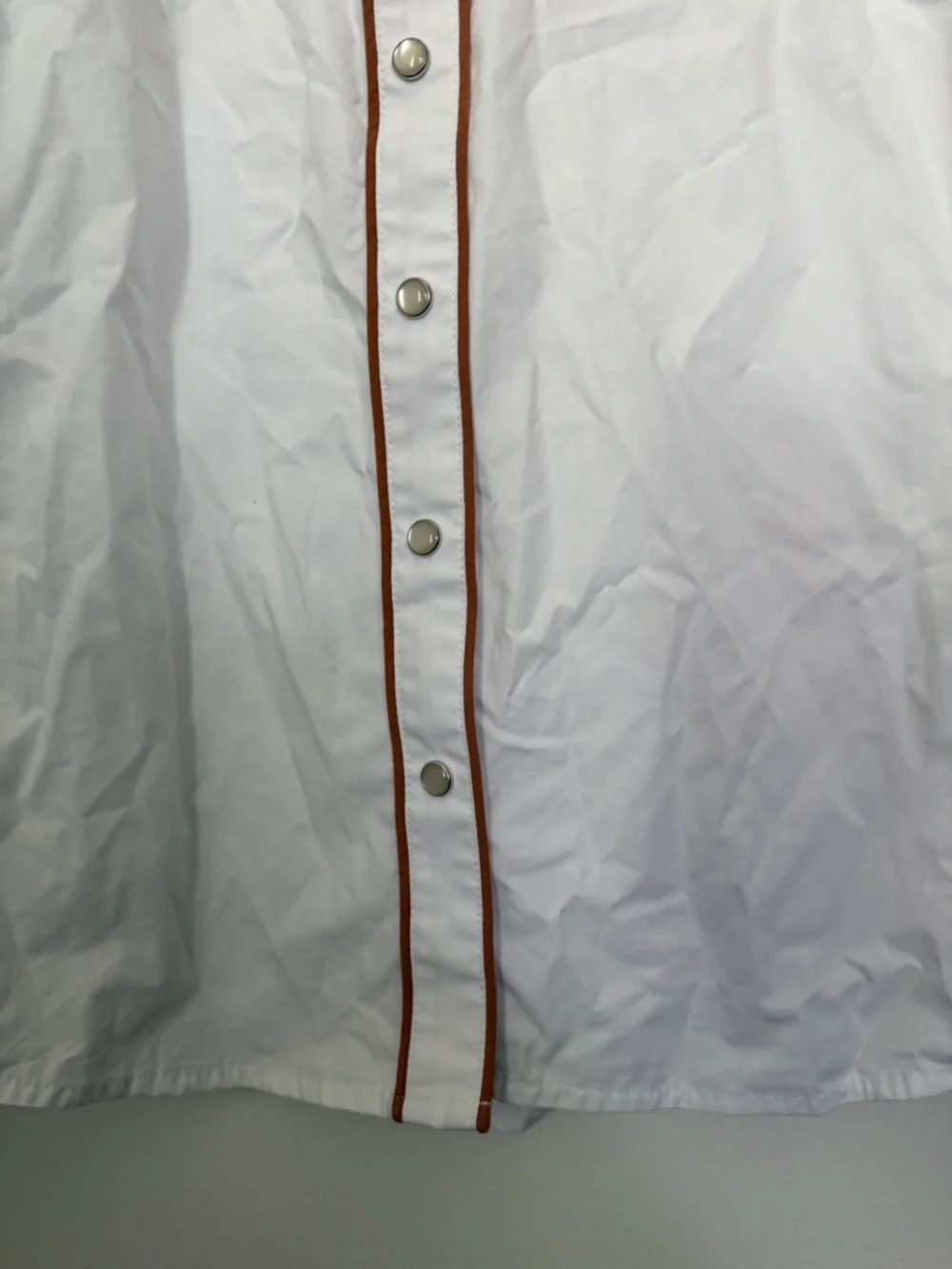 Ace of Diamonds USA Cowgirl Long Sleeve White Button Down Collared Shirt - Picture 5 of 8